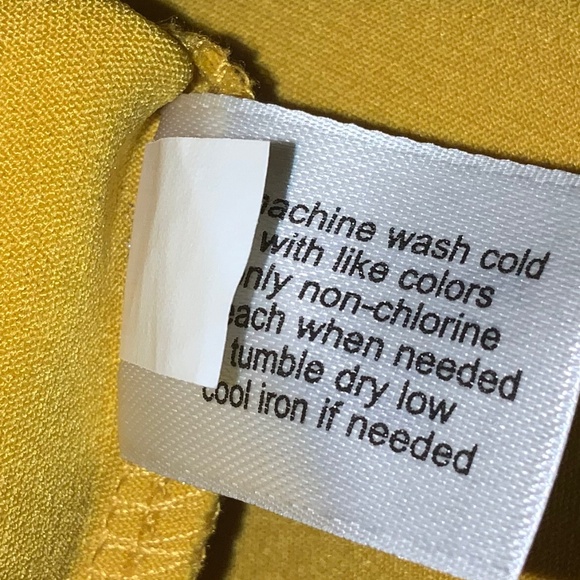 Lane Bryant Lena golden yellow flutter sleeve peplum top Sz 16 self tie waist - Picture 7 of 8